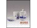 陶瓷茶杯、煙灰缸、筆筒三件套，辦公用品三件套